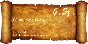 Glab Szilvia névjegykártya