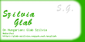 szilvia glab business card